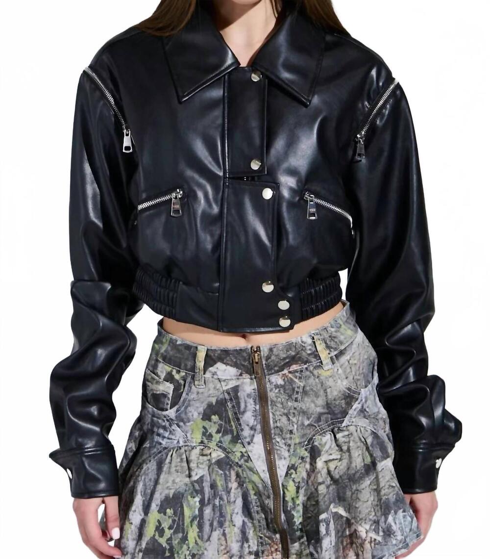 NEW AZALEA WANG bowery jacket in black
